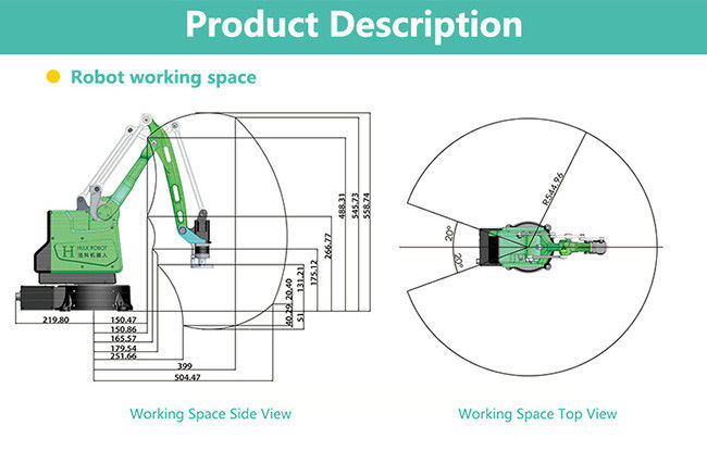 4 axis Industriall Factory Robotic Arm For Small Components with Step Motor 1
