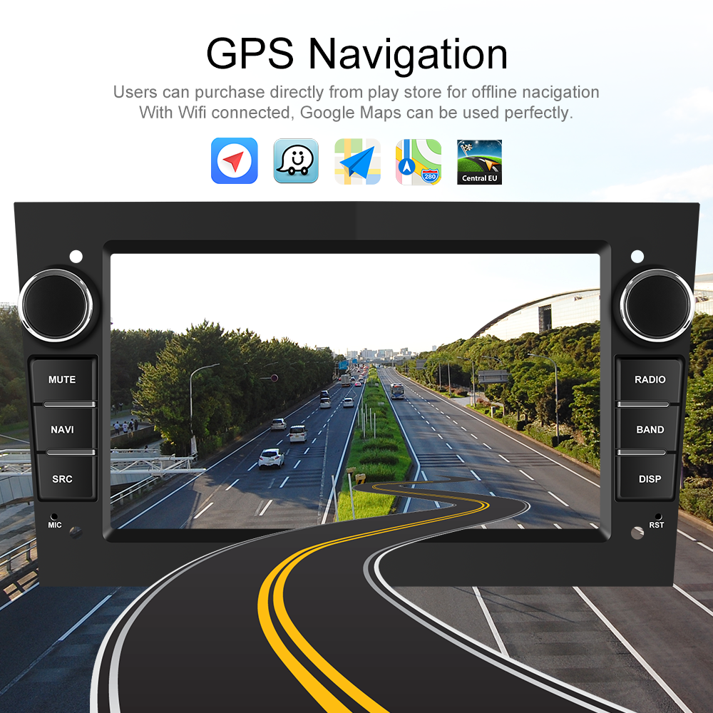 7" Screen Size Android 12 Car Multimedia Player with Carplay GPS WIFI Universal Display