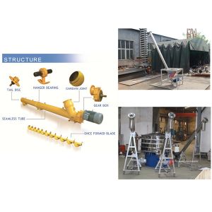 Concrete Powder Long Distance Helical Tubular Screw Conveyor