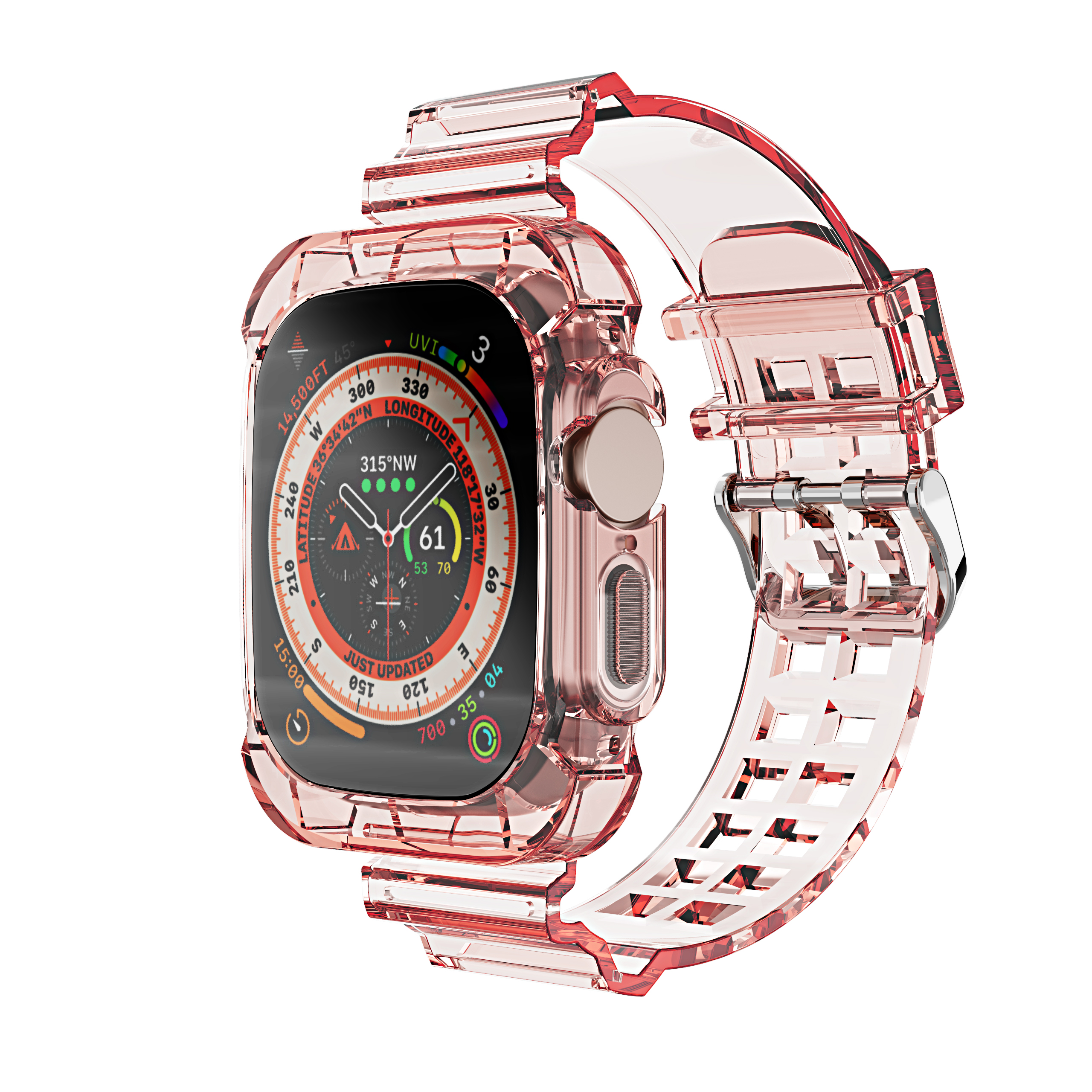 Private Mold Transparent Bands for I Watch 2 3 4 5 6 7 8 9 SE 11 Colors Smart Watch Band