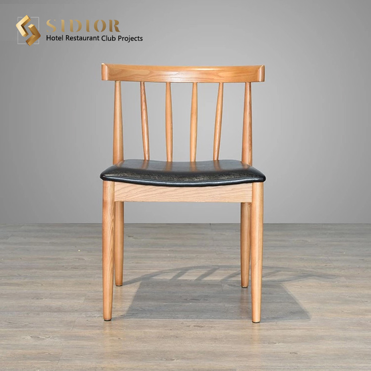 ODM PU Leather Solid Wood Dining Chair