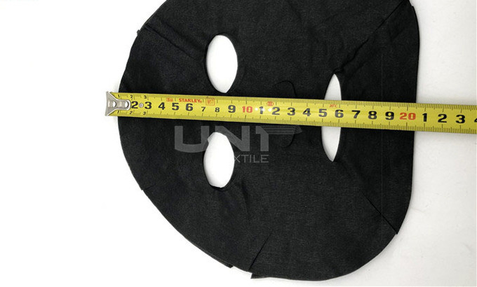 Anti Bacteria Charcoal Color Spunlace Nonwoven Fabric 100% Bamboo Carbon Cross Structure