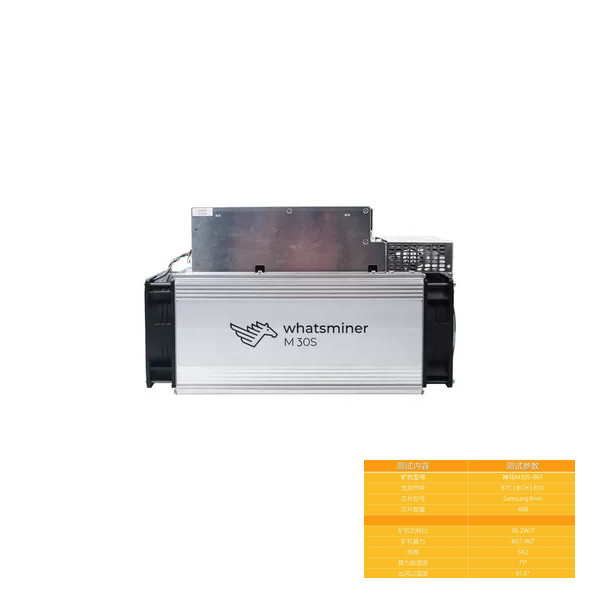 BTC,BCH Microbt Whatsminer M30s 86T ASIC 3268W with 468 chips