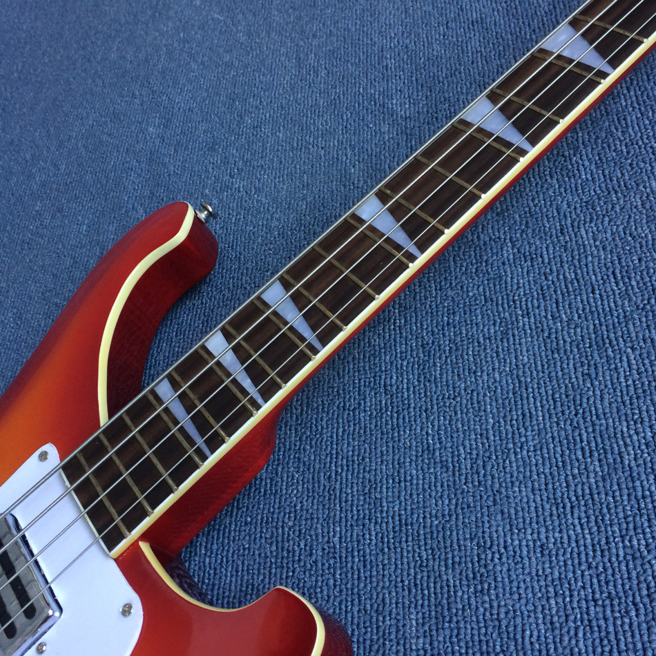Top quality Rick 4003 model Ricken 4 strings Electric Bass guitar in Purple color, Chrome hardware