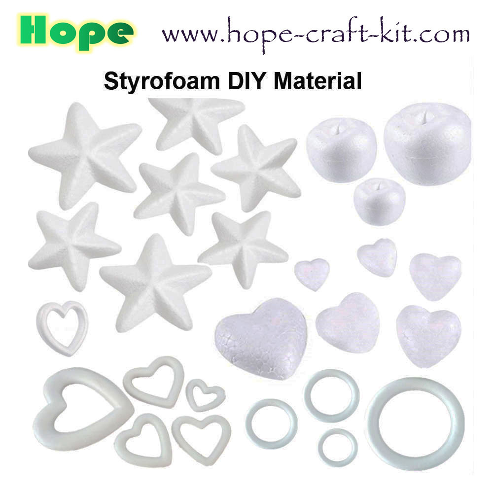 EPS Styrofoam Foam Balls Beads Eggs Stars Cones All Size All Shapes White for Hobbies DIY Material and Christmas Wedding