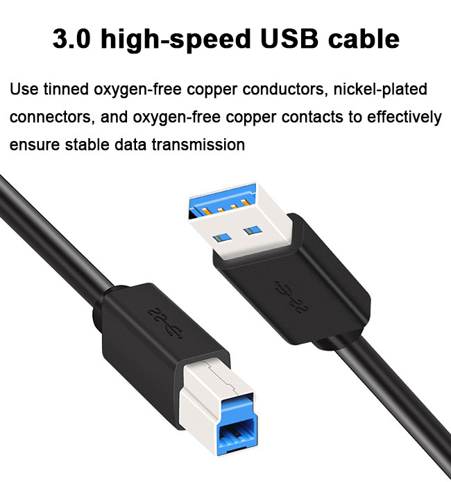 USB 3.0 Printer Data Cable 1.8 Meters 28AWG 24AWG A B