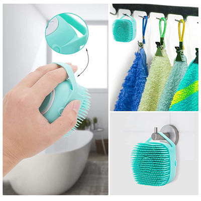 Multicolor Soft Silicone Brush Shampoo Dispenser For Cat Dog Pets