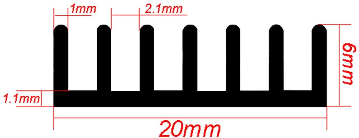 Cooler Fin Heat Sink Aluminum Profiles For Power Amplifier Transistor