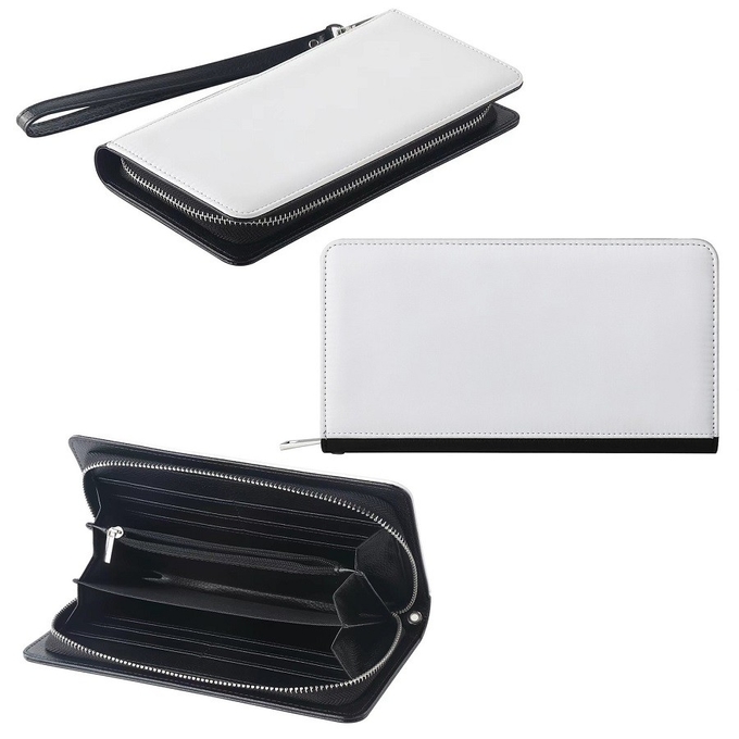 Big Capacity Leather Sublimation Long Zippered Wallet With Multiple Card Slots for sublimation Blanks printing