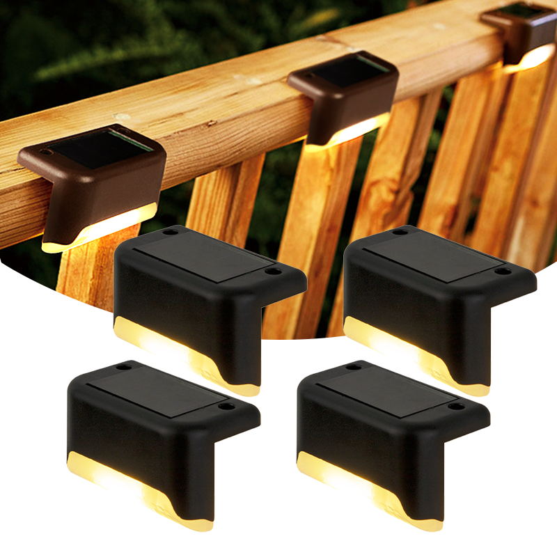 Water Resistant Color Changing Solar Fence Lights for Yard, Patio, Stairs, Deck