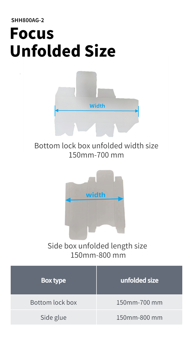 SHH**800AG-2 Automatic Bottom Folding and Gluing Machine for Wood Packaging Material