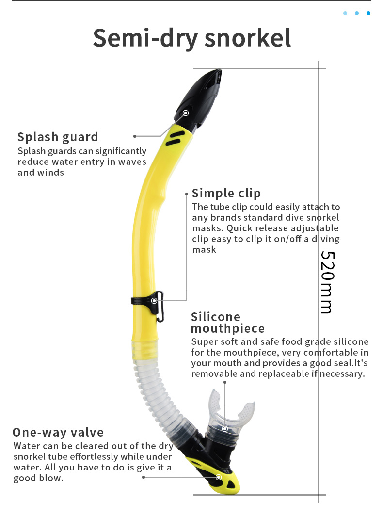 CE Certified Silicone Long Blade Snorkel Mask Set Fins Adjustable Strap