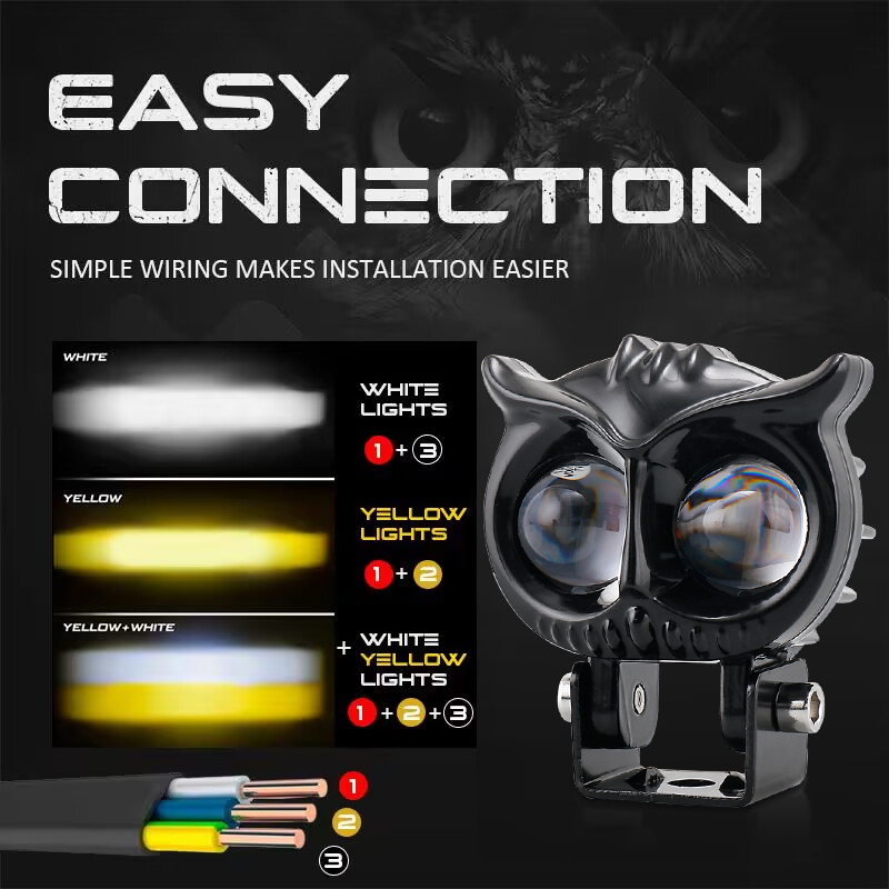 40000H Waterproof LED Motorcycle Lights Laser Motorcycle Fog Lamps