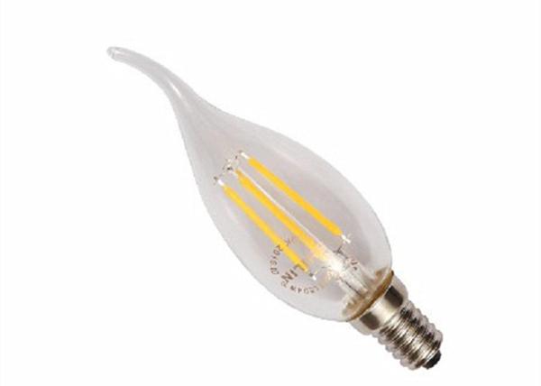 200 Lumen C35 Filament LED Light Bulbs With Tail 2W Hotel 35 X 101 Uniform Light