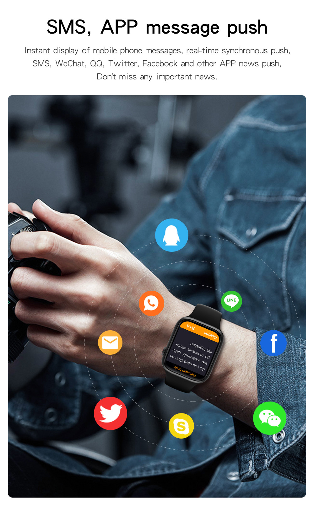 170mAh Dial Call Rechargeable Fitness Clock Android5.0 ECG IWO W78