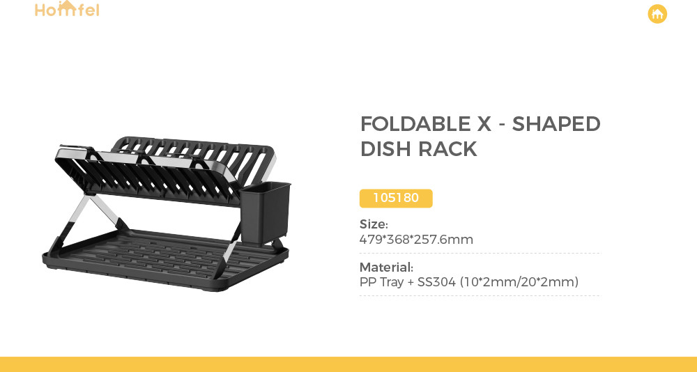Household Foldable Stainless Steel Dish Rack Dish Drainer Board Dish Drying Rack