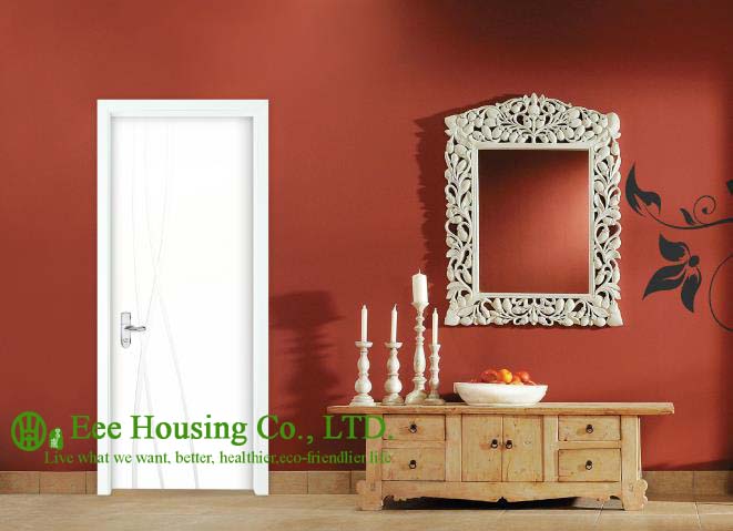 White Color Timber Veneer door,Composited timber door, wooden door with solid core inside
