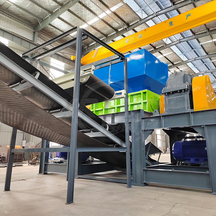Automatic Double Shaft Shredder Machine Brass / Copper Twin Shaft Shredder Machine