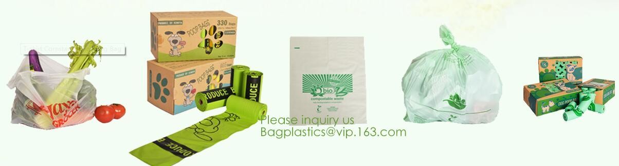 Eco friendly Compostable Biodegradable commercial bags,100% Environment Friendly Compostable Cornstarch Garbage Bags pac