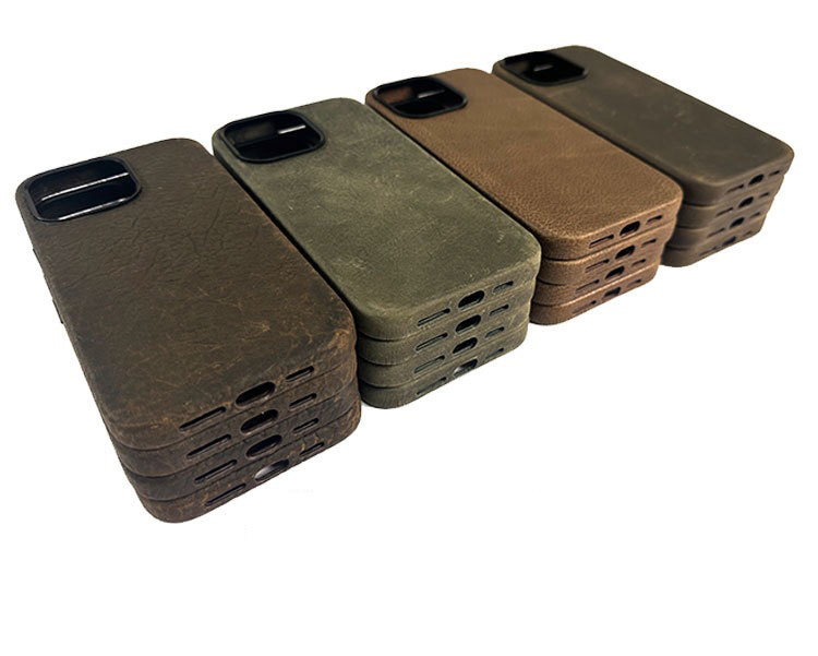 Top- Genuine Crazy Horse Leather Case for Apple iPhone 13/14/15 Compatible For Iphone