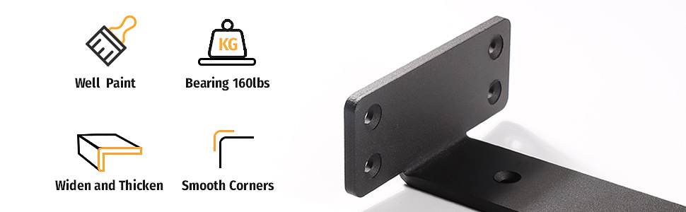 ISO9001 Rohs CE Certified 8 Inch Professional Floating Shelf Bracket Strong and Sturdy