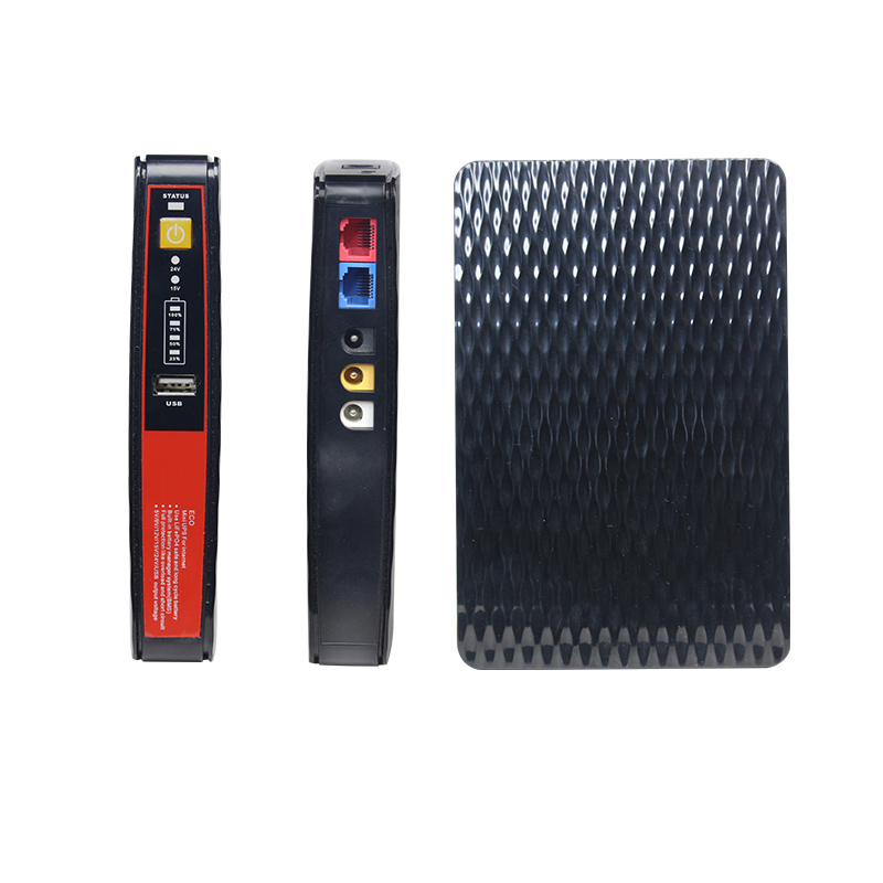 18W Output Power Mini UPS 8000mah 5V 9V 12V White Battery with Adapter Protection