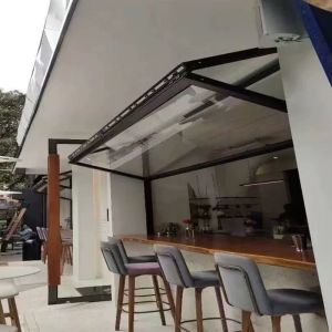 Aluminum Inward Opening Glazed Balcony Bifolding Windows Horizontal Folding