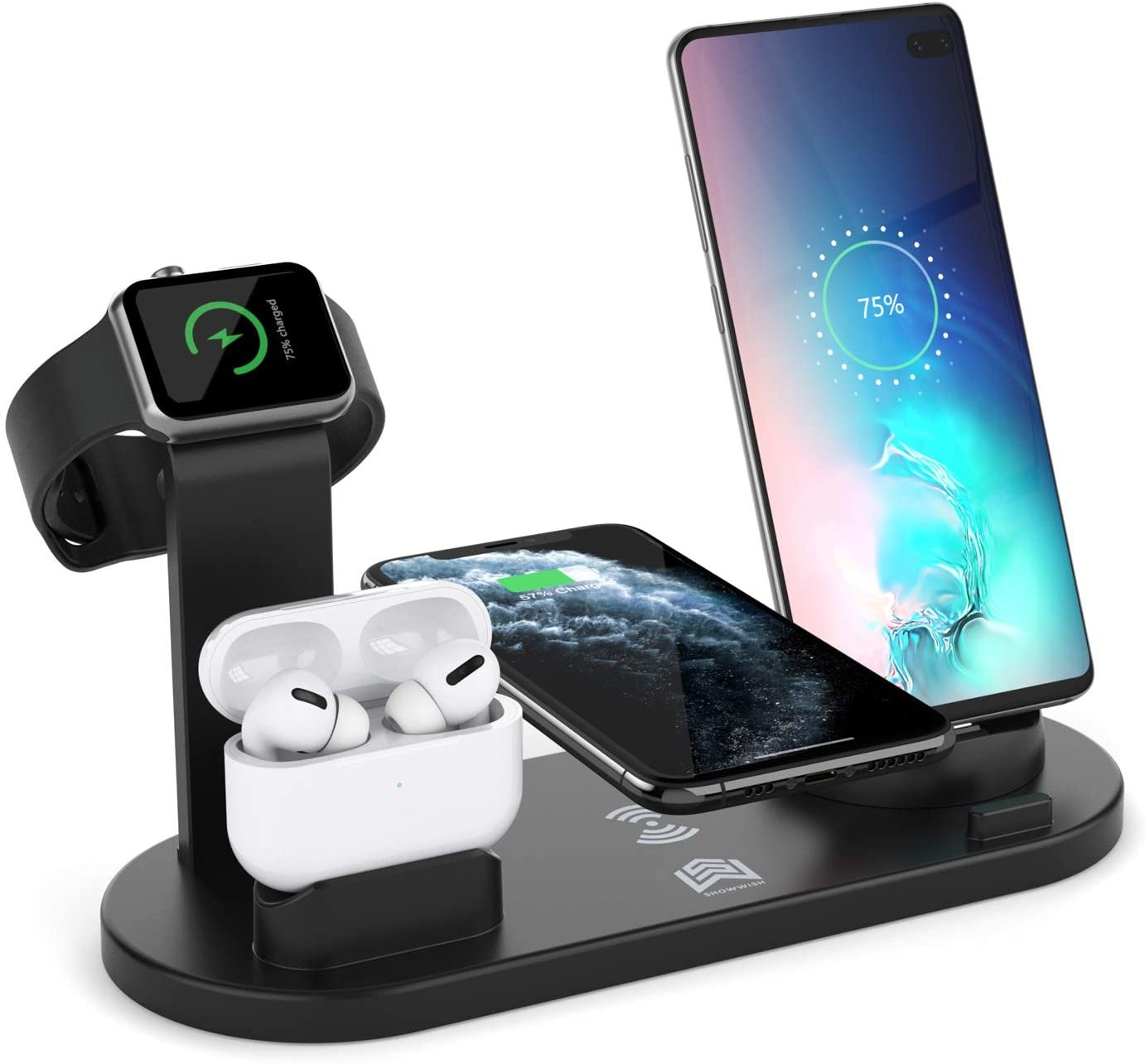 Multi Function Wireless Charger Stations Dock 8mm ROHS