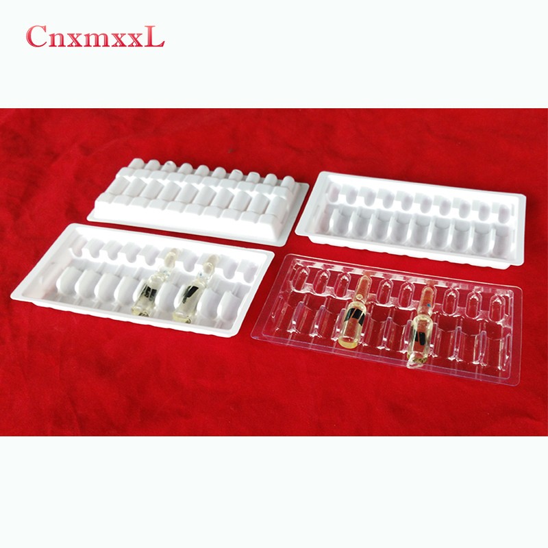 Disposable 1mm PET Blister Packaging Inserts Ampoule Blister Pack Tray