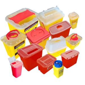  Custom Disposable Sterile Syringe Safety Box Container Needle Plastic Syringe Sharps Bio Bins Safe Sharp Bin Manufactures