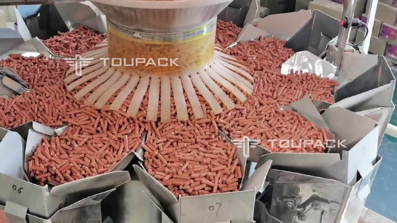 Full Automatic Vertical Granule Packing Machine Dog Cat Food Packaging Fish Turtle Animal Feed Weighing