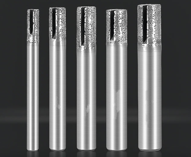 10mm Groved Diamond Drag Engraving CNC Router Bits For Granite 75mm
