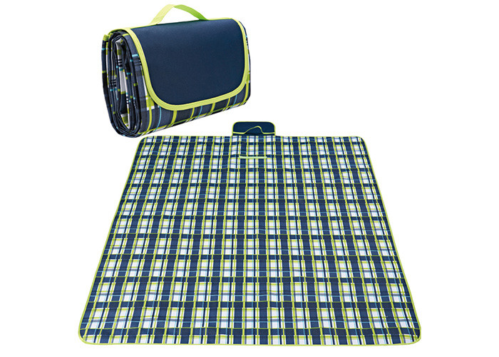 Convenient Fold Up Picnic Blanket Waterproof Beach Mat With Peva Backing