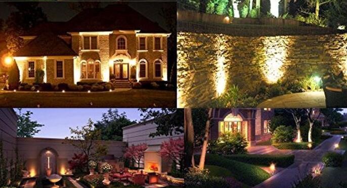 COB LED Garden Lights ，3000K Outdoor Yard Lights Have Driver Inside