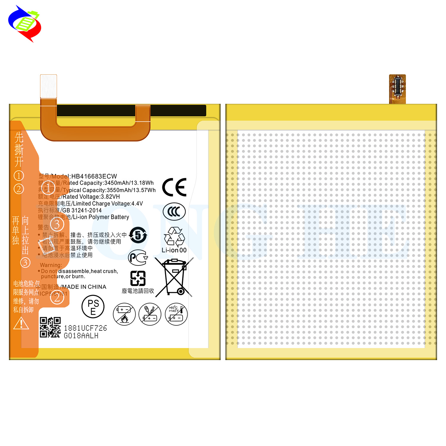 Double IC Protection HB416683ECW Battery for Huawei Nexus 6P H1511 H1512 Mobile Phone