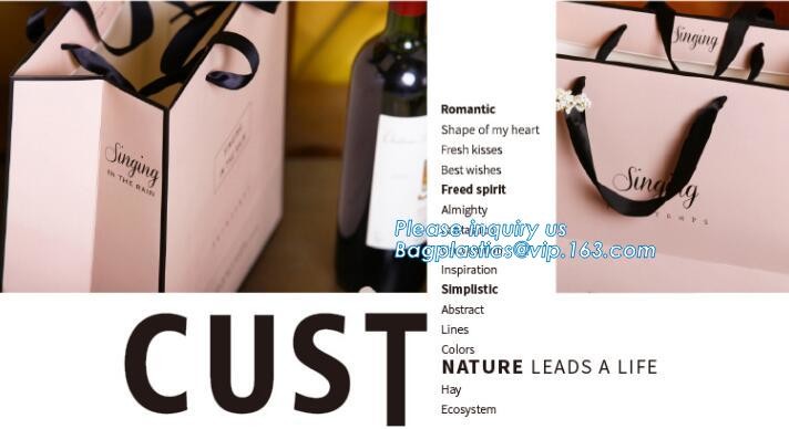 Cheap Customized Pink Printed Paper Shopping Bag For Clothing and Gift,Recycled Luxury Paper Bags & Retail Carrier Bags
