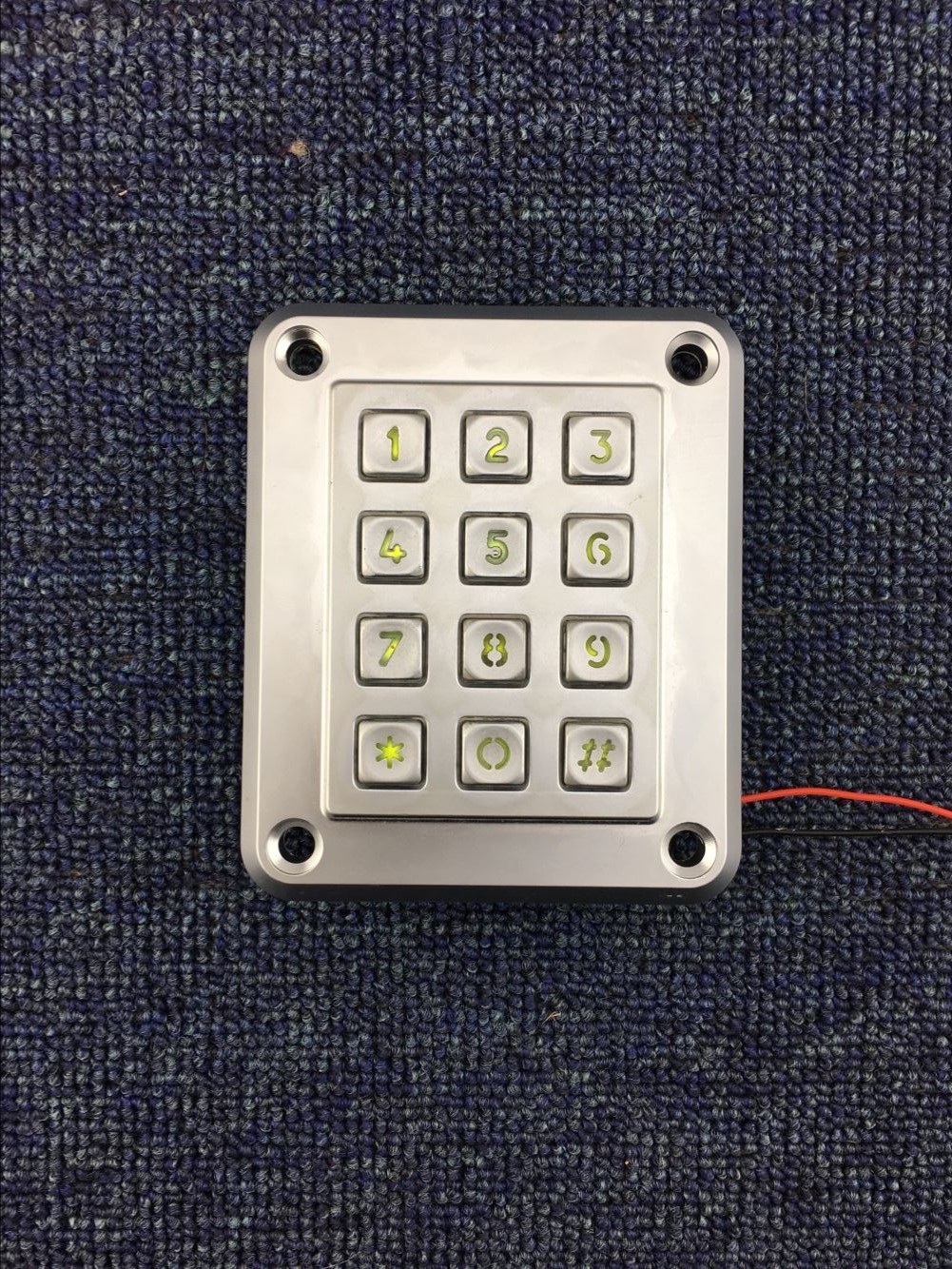 IP67 waterproof heavy duty rugged die cast backlit keypad with 12 buttons
