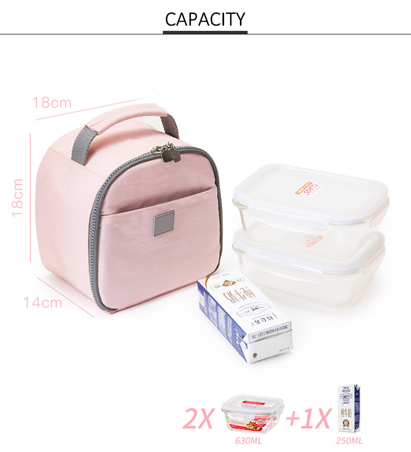 Round Shape Freezable Thermal Cooler Lunch Bags For Women