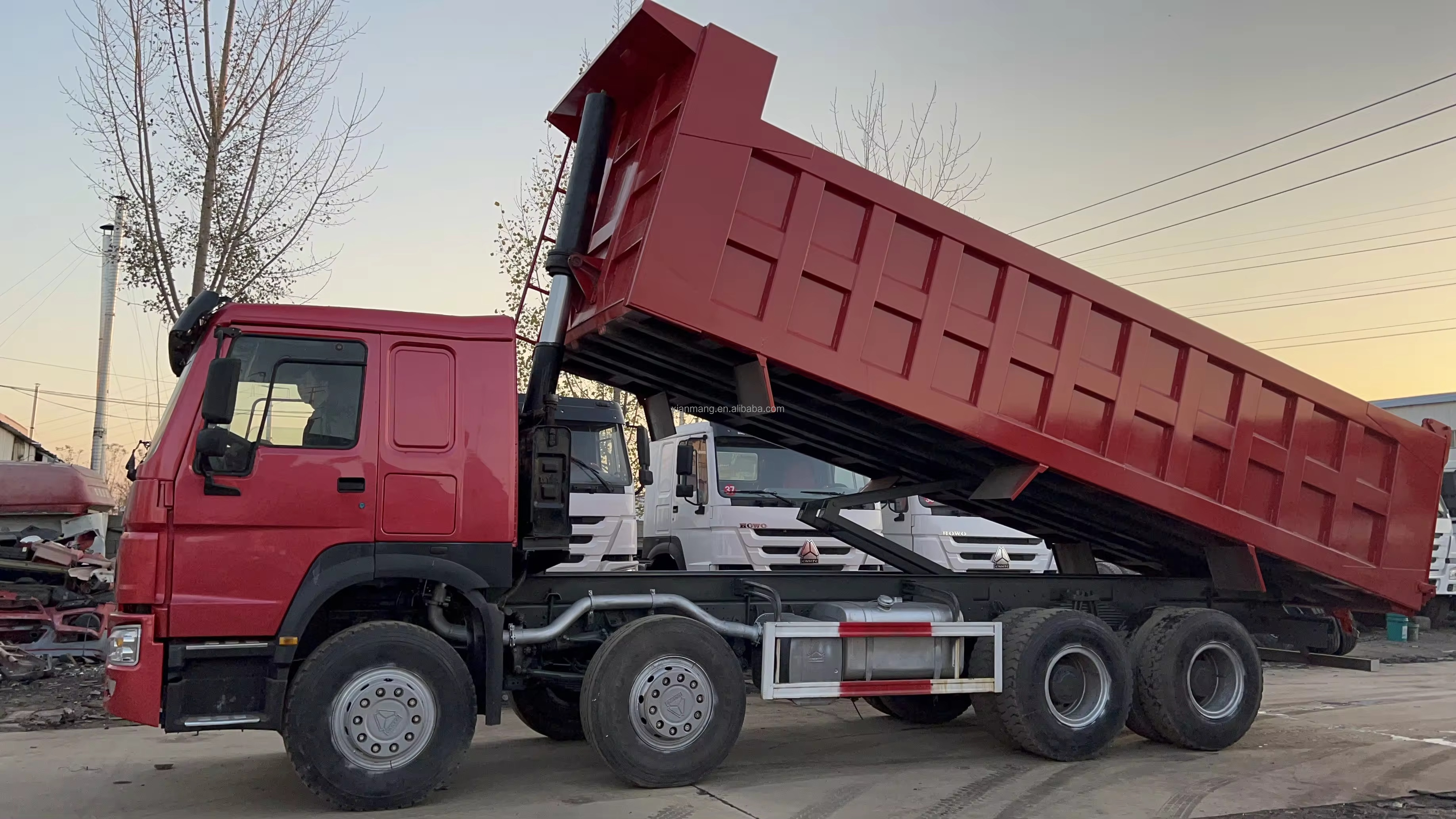 Second Hand 6x4 8x4 Howo 12 Wheeler Dump Truck 375 Tipper Truck For Highway Transportation