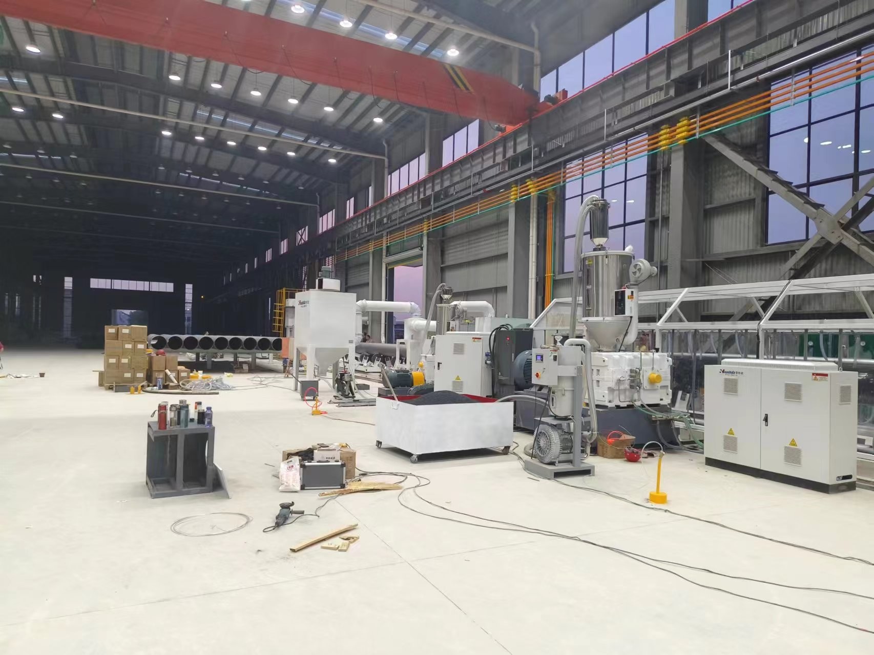 Gas Pipeline Corrosion Coating Machine line Of Production For PE Pipe Coating Tapes
