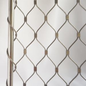 Architectural Flexible Webnet Stainless Steel Ferrule Rope Mesh 7x19 Mesh