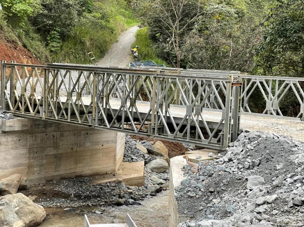 Length 54m Portable Foot Bridge Fast Erection Emergency Bridges