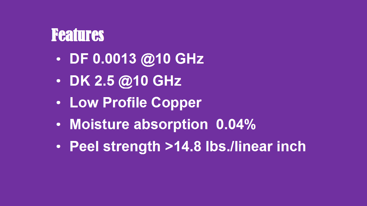 AD250C RF PCB with OSP, ENEPIG, Bare copper, Pure gold Surface using in
