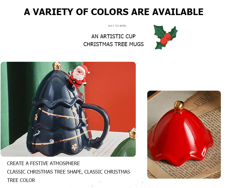 Christmas tree creative water sublimation cup ceramic mug coffee high-value couple sublimation cup