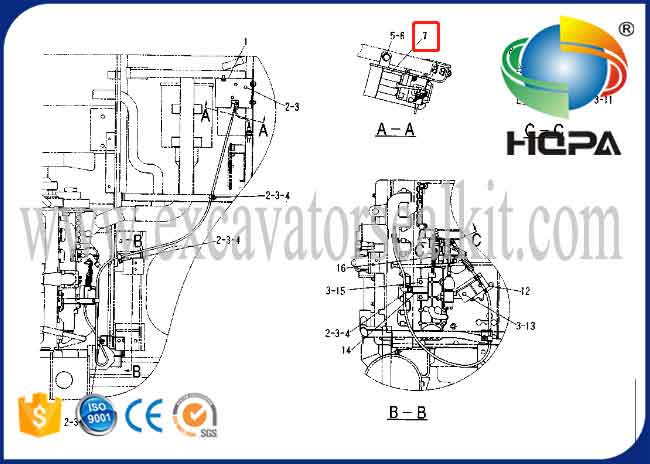 106-0092 7Y-3913 Throttle Motor with Single Cable for CAT E320 E320N  