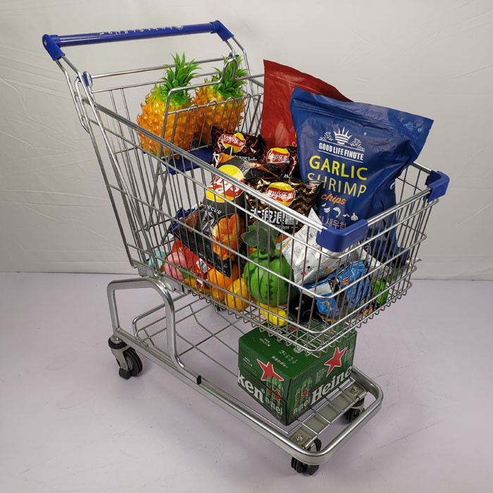 German Style 125L Grocery Trolly Cart Foldable Shopping Trolley With Elevator Wheels