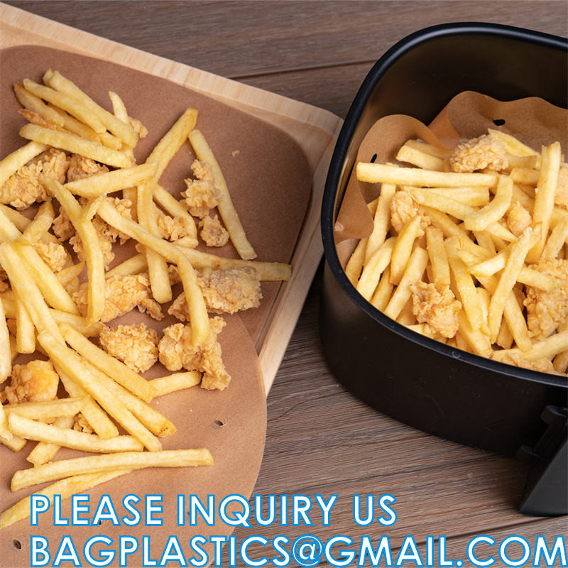 Air Fryer Disposable Paper Liner Reusable Air Fryer Liners, Round Air Fryer Parchment Paper, Non-Stick Food Grade