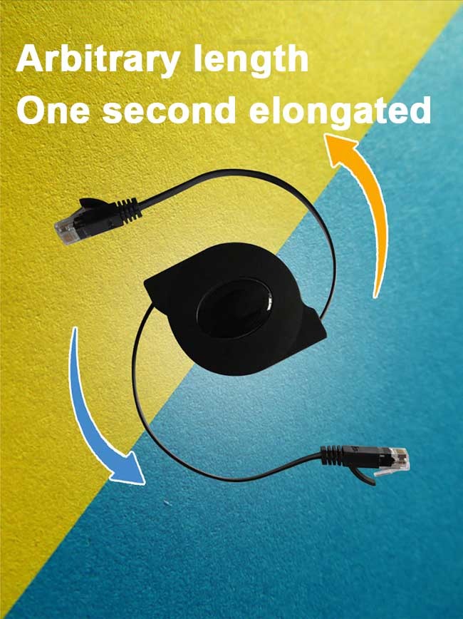 Portable Telescopic 1.5 M Ethernet Network Cable RJ45 CAT6 Ethernet Cable