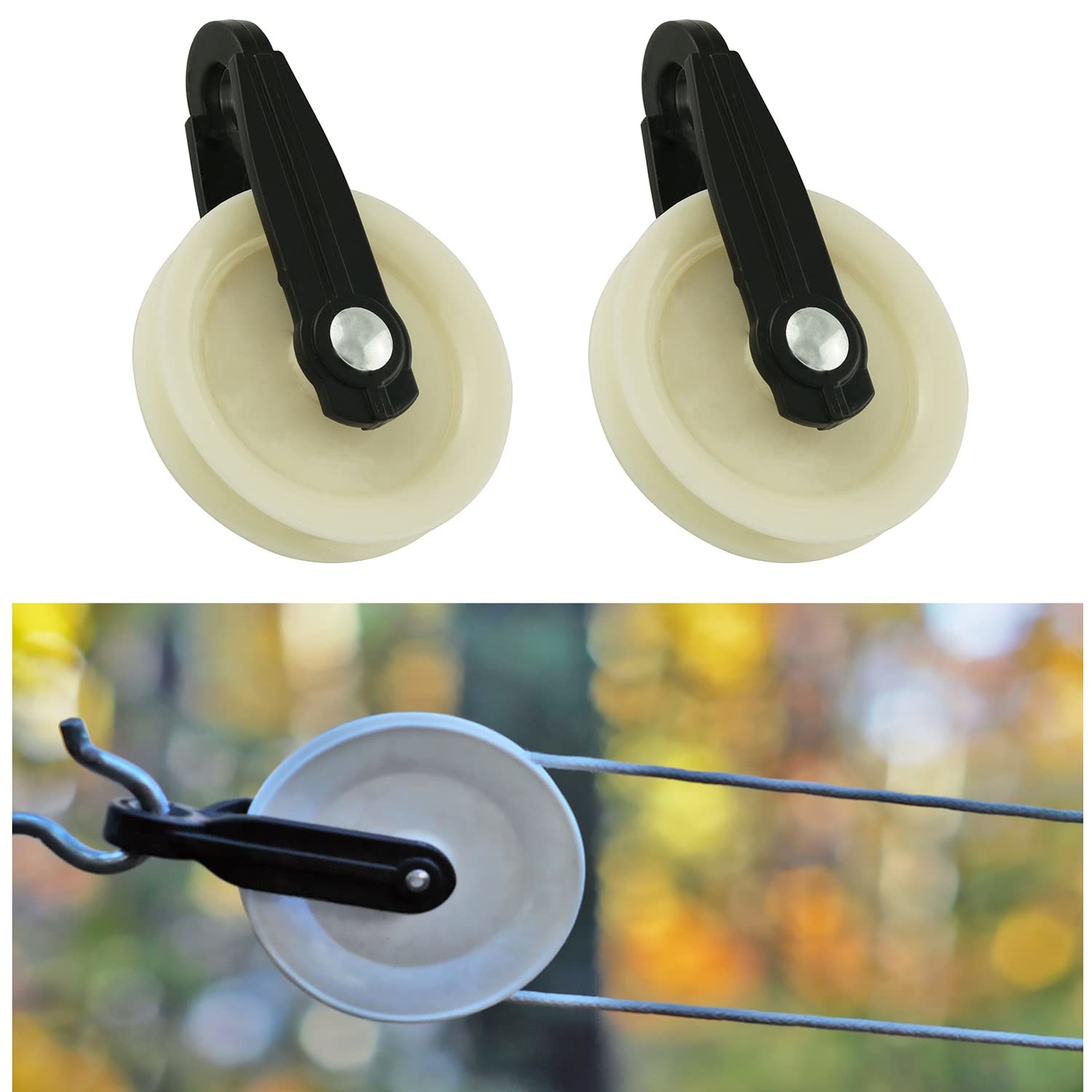 Outdoor Puller Rope Wire Rope Pulley For Outdoor Clotheslines