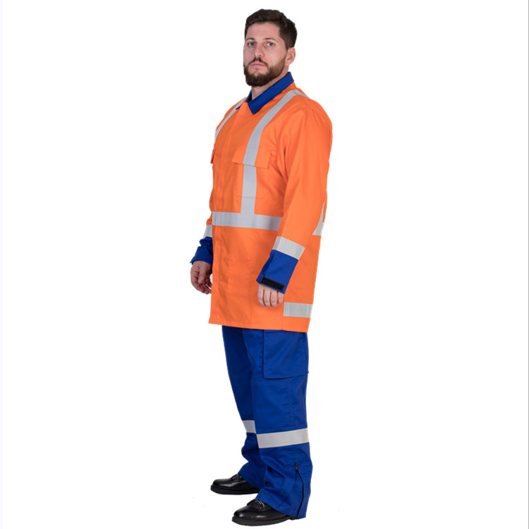 EN11611 Orange Hi Vis Fire Resistant Suits For Safety 9.3 CAL